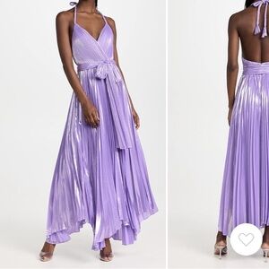 Alice and Olivia Arista Pleat Maxi Dress